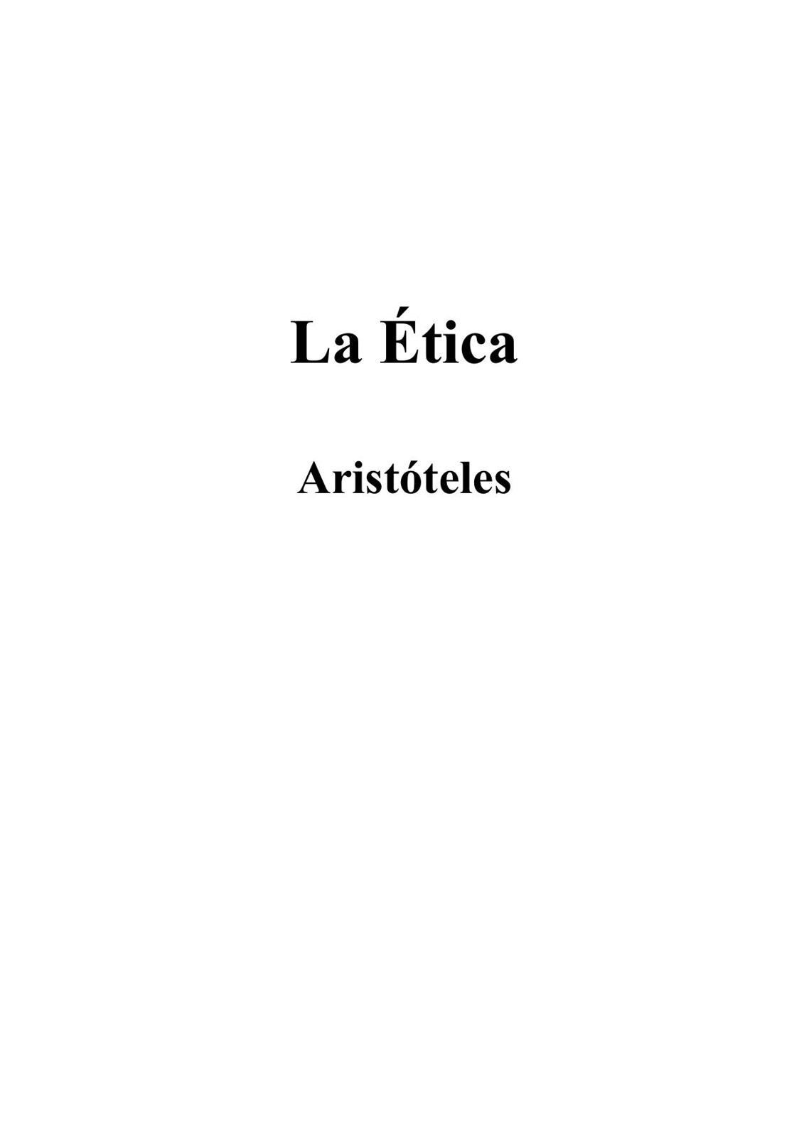 La Ética